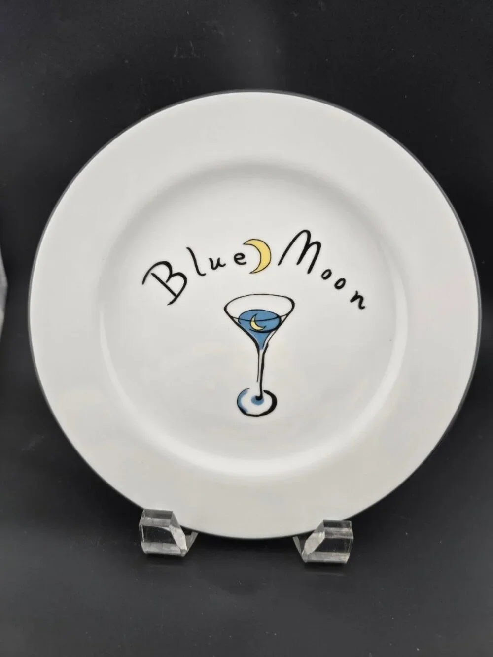 Pottery Barn Set Of 4 Martini Collection Cocktail Plates 7.5